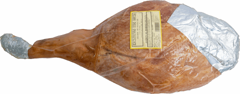 Jamón asado con hueso y con pata